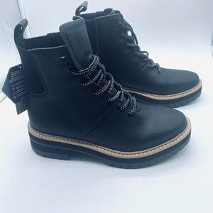 TOMS Women's Frankie Black Leather